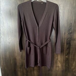J. Jill Dark Brown Cardigan Sweater